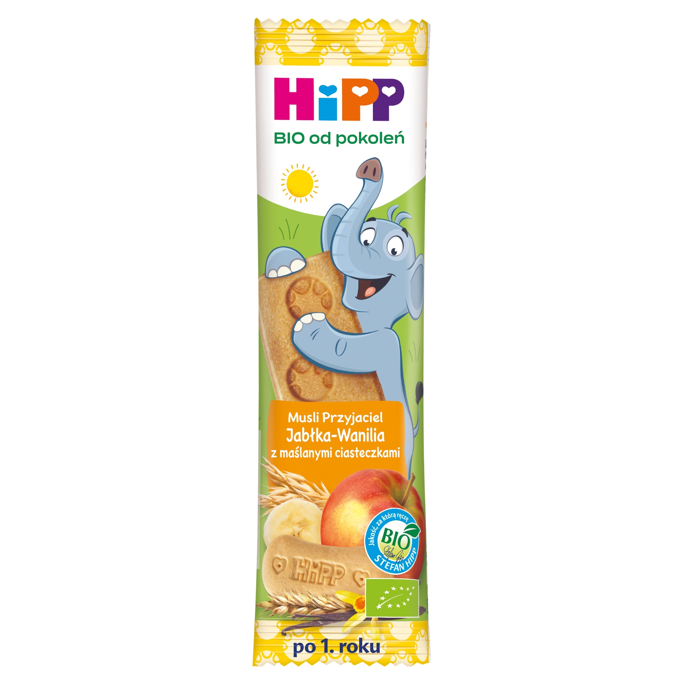 HiPP BIO BAR APPLES- VANILLA WITH BUTTER COOKIES AFTER 1 YEAR- 20 G