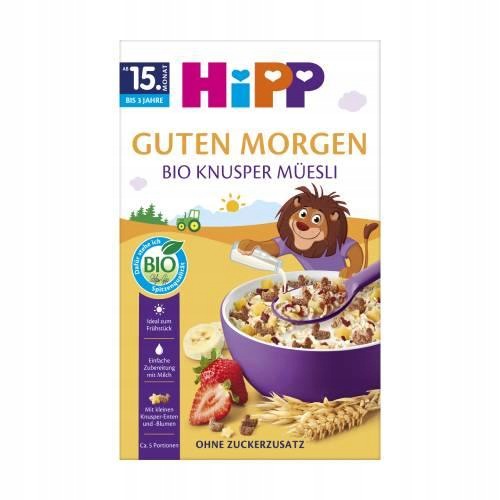 HiPP BIO Crispy muesli with bananas and strawberries from 15 months, 200 g