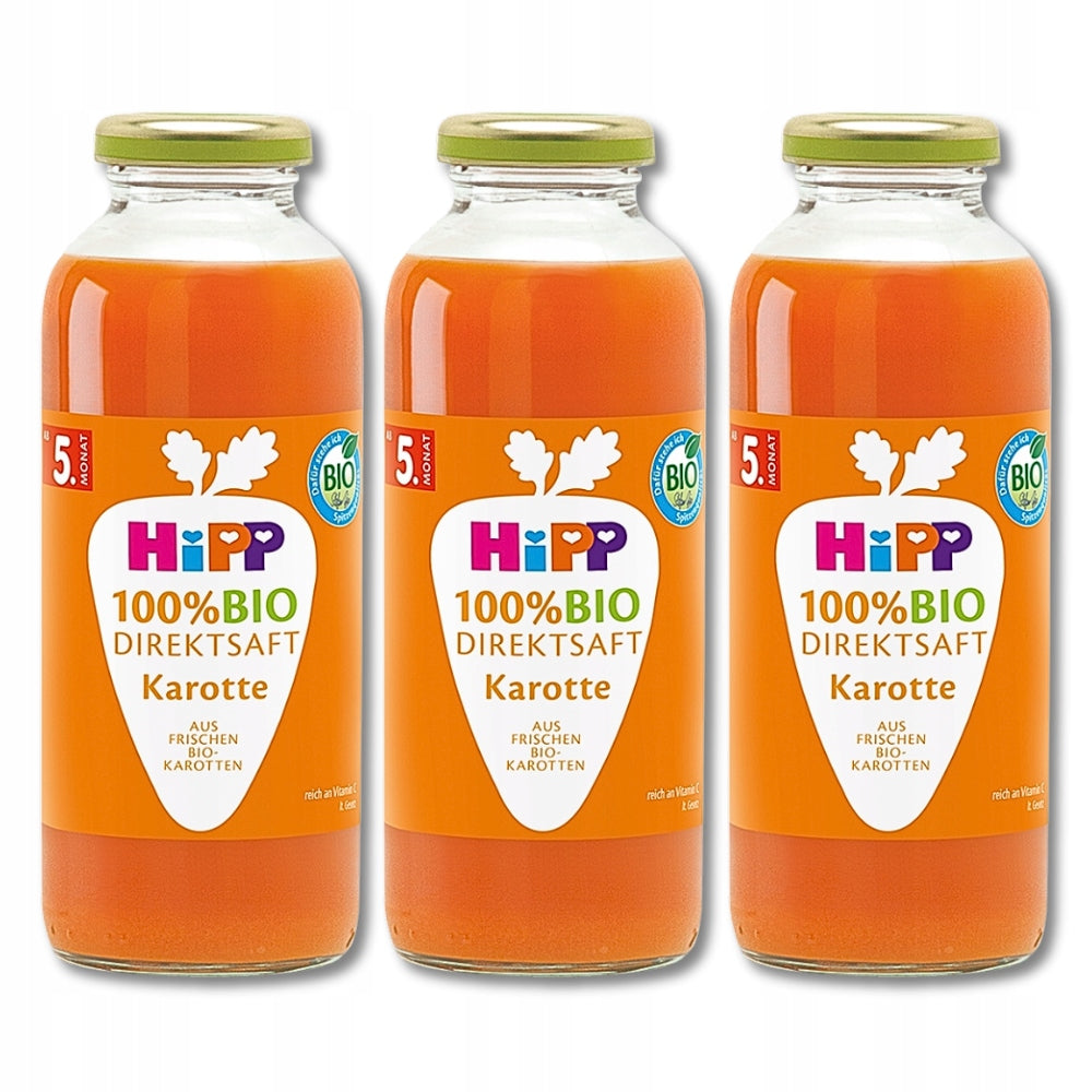 HiPP BIO Juice Juicy Carrot squeezed 3x330ml after 4 months