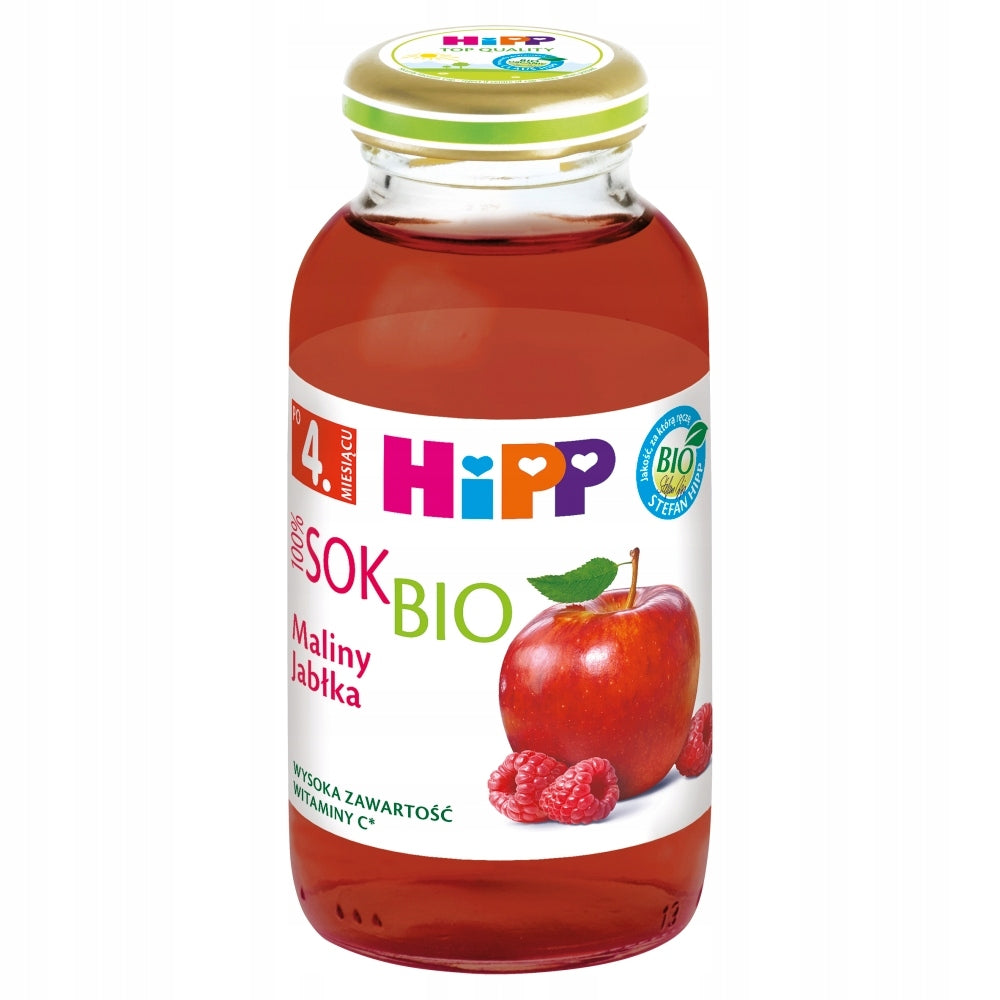 HiPP BIO Raspberry-Apple Juice Bio 100% after 4m. 6x200ml Brand Hipp