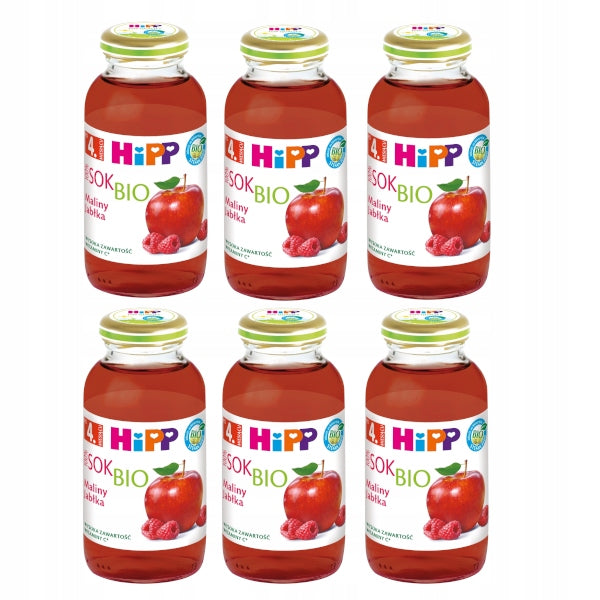 HiPP BIO Raspberry-Apple Juice Bio 100% after 4m. 6x200ml