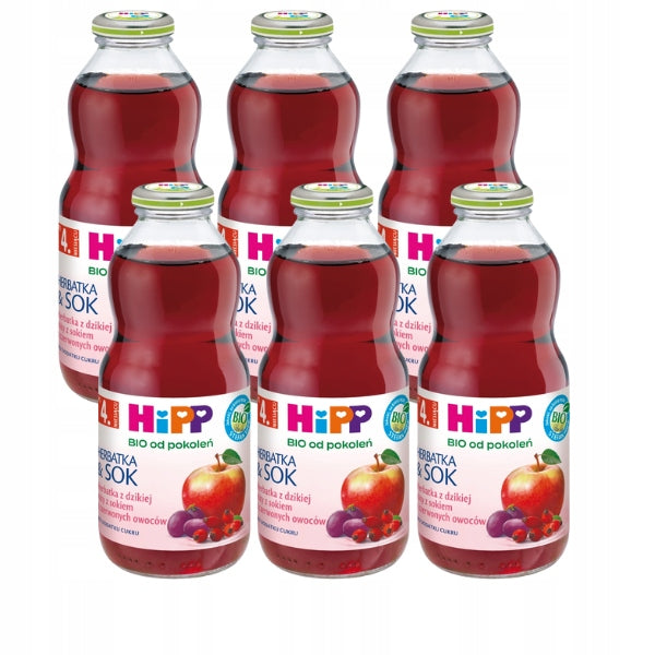 HiPP BIO WILD ROSE tea with fruit juice after 4 months 6x500ml