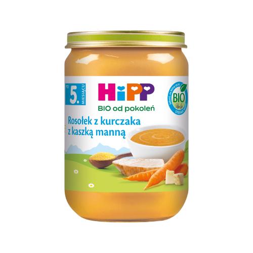 HiPP BIO chicken broth meal with manna porridge after 5 months, 190 g