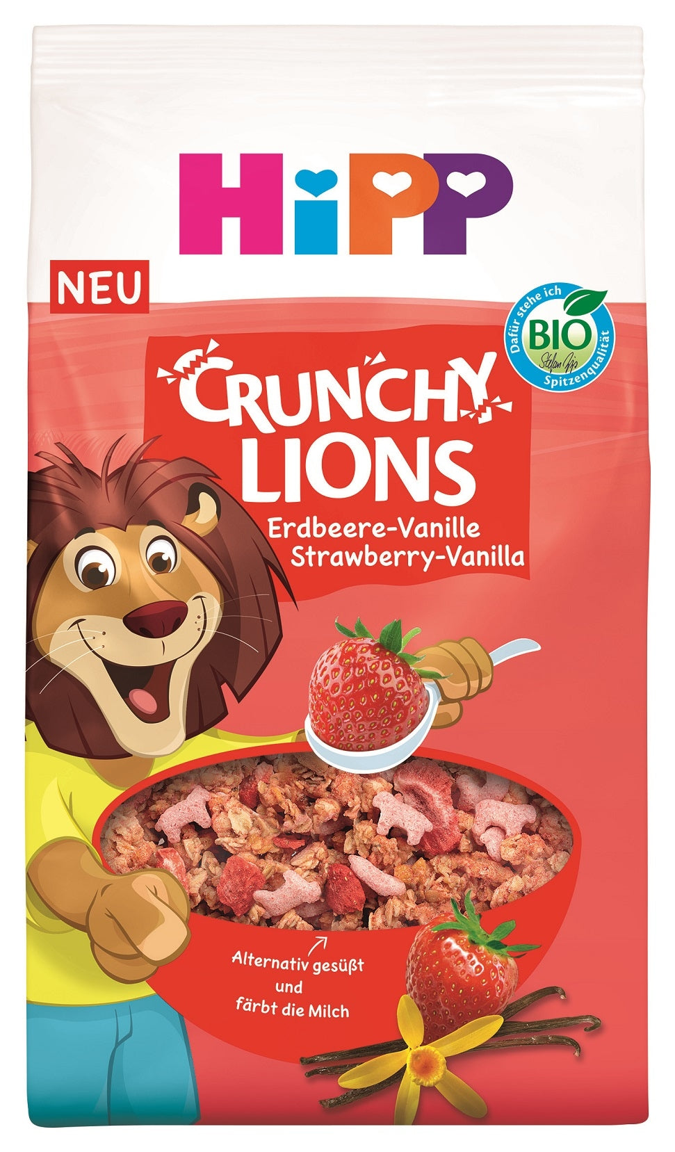 HiPP BIO crispy Lion müsli Strawberry Vanilla 300 g from Germany