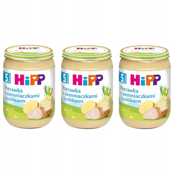 HiPP Dish with potatoes and rabbit 3x190g after 5 months