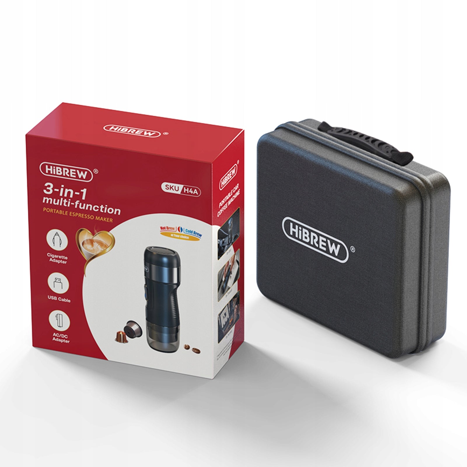 Hibrew Portable Coffee Machine for Car and Home 3 in 1 OH EAN (GTIN) 753883276368