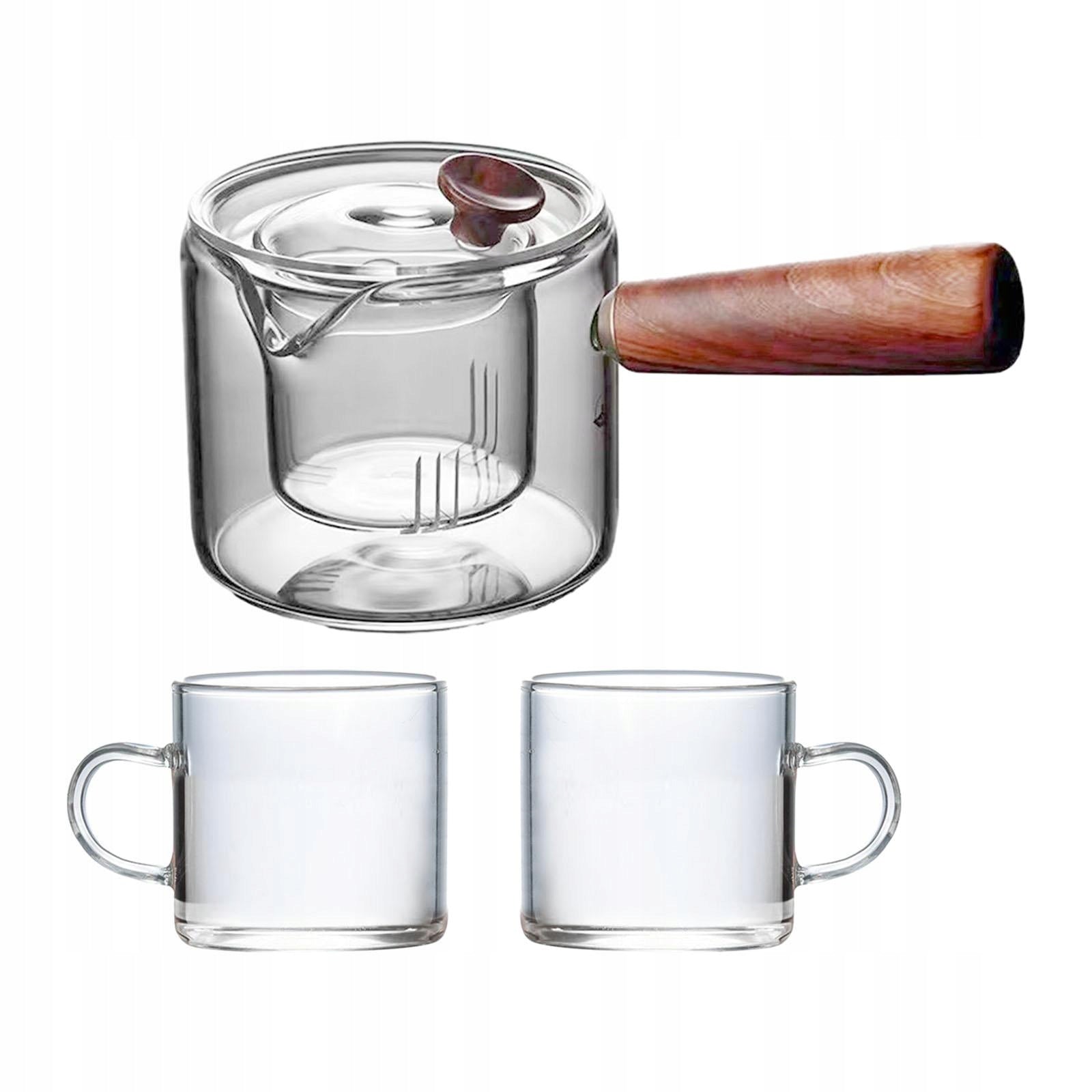 High Borosilicate Glass Teapot Clear Tea Brewer for Office Pot with 2 cups Brand Suntekonline