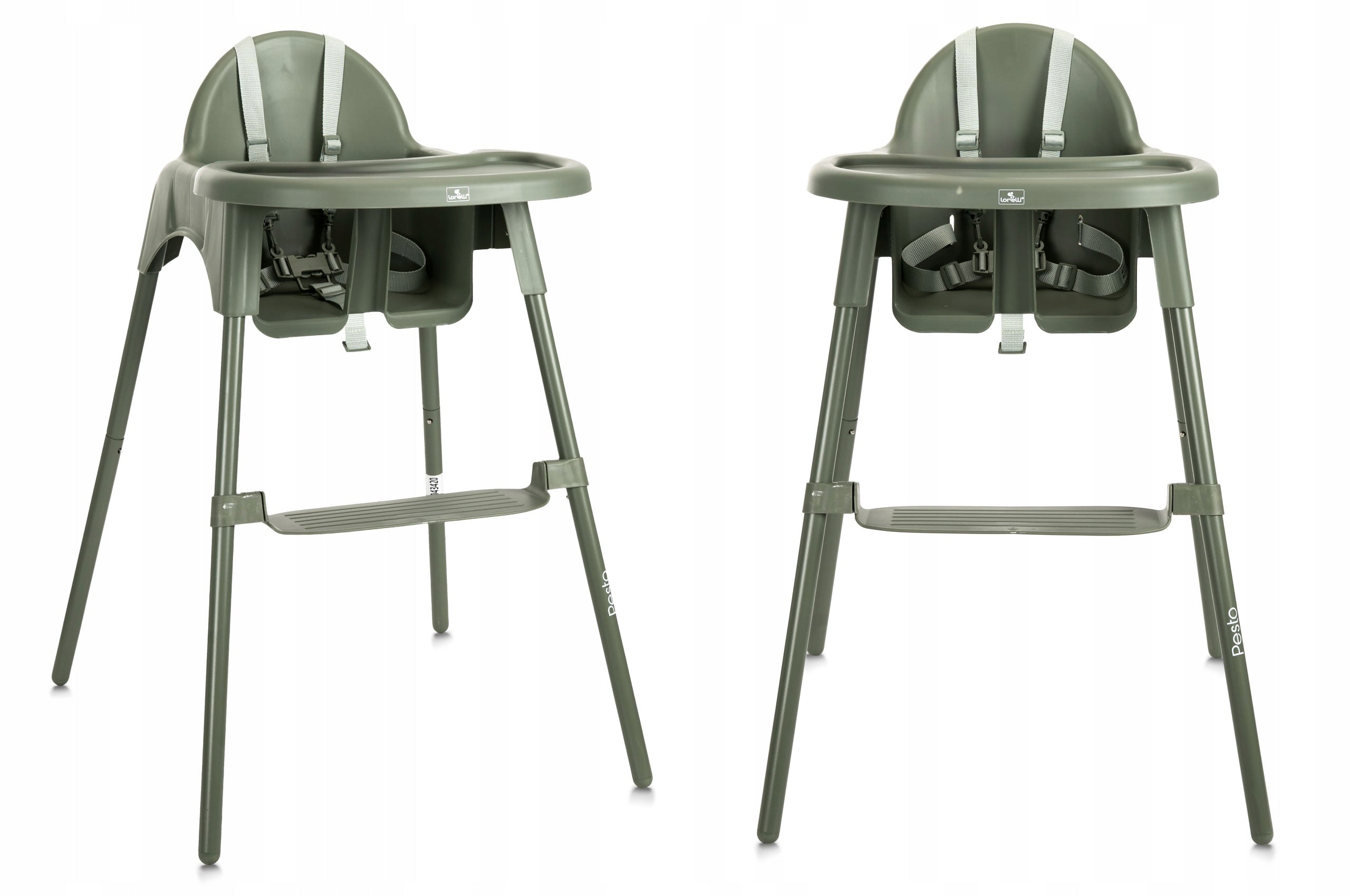 High Chair for Children with Footrest Pesto Green Packaging status original