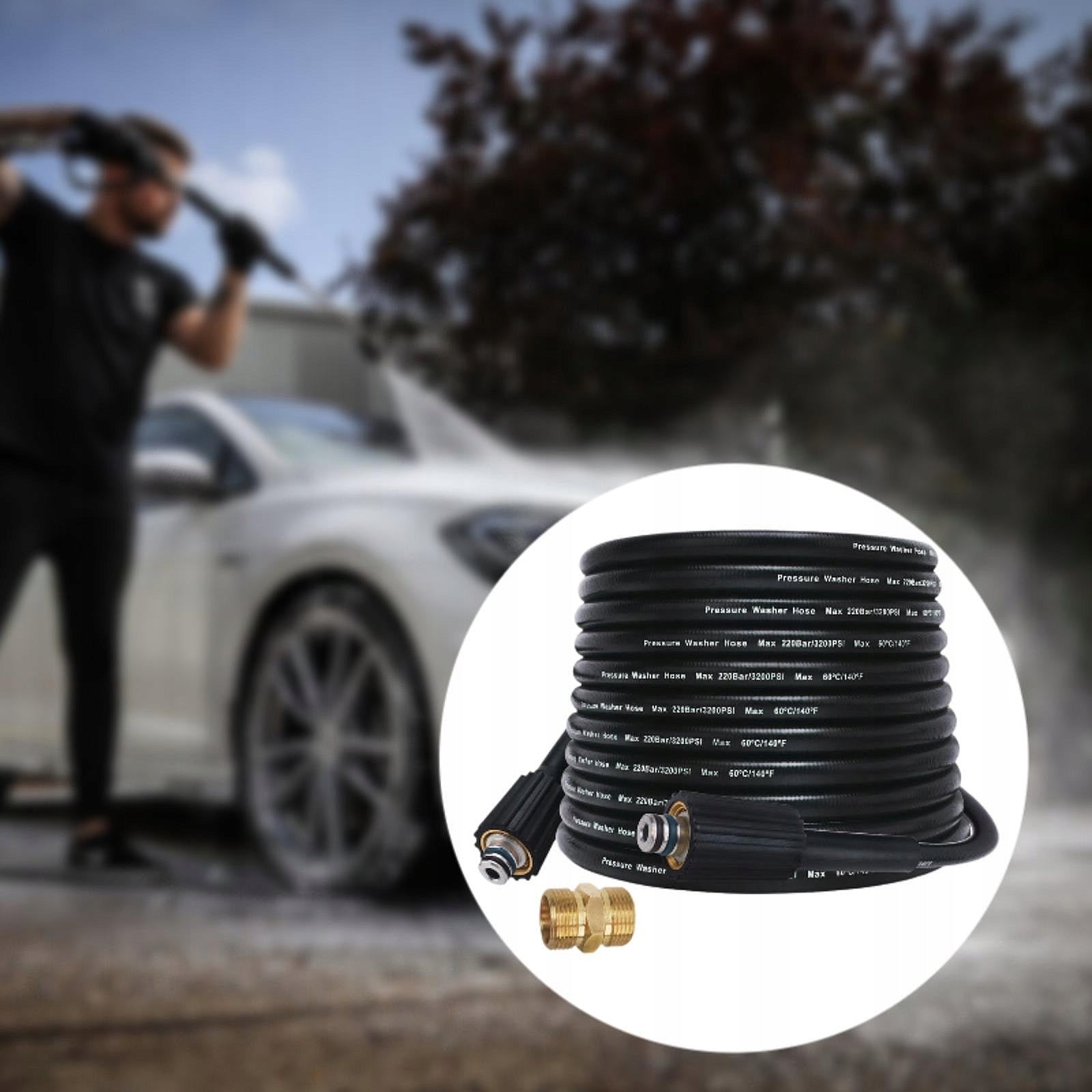 High Pressure Replacement Hose Car Washer Hose Replace Parts 220Bar 7m