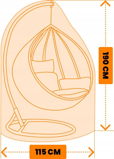 High Quality UV Resistant Waterproof Hanging Chair Cover Color black