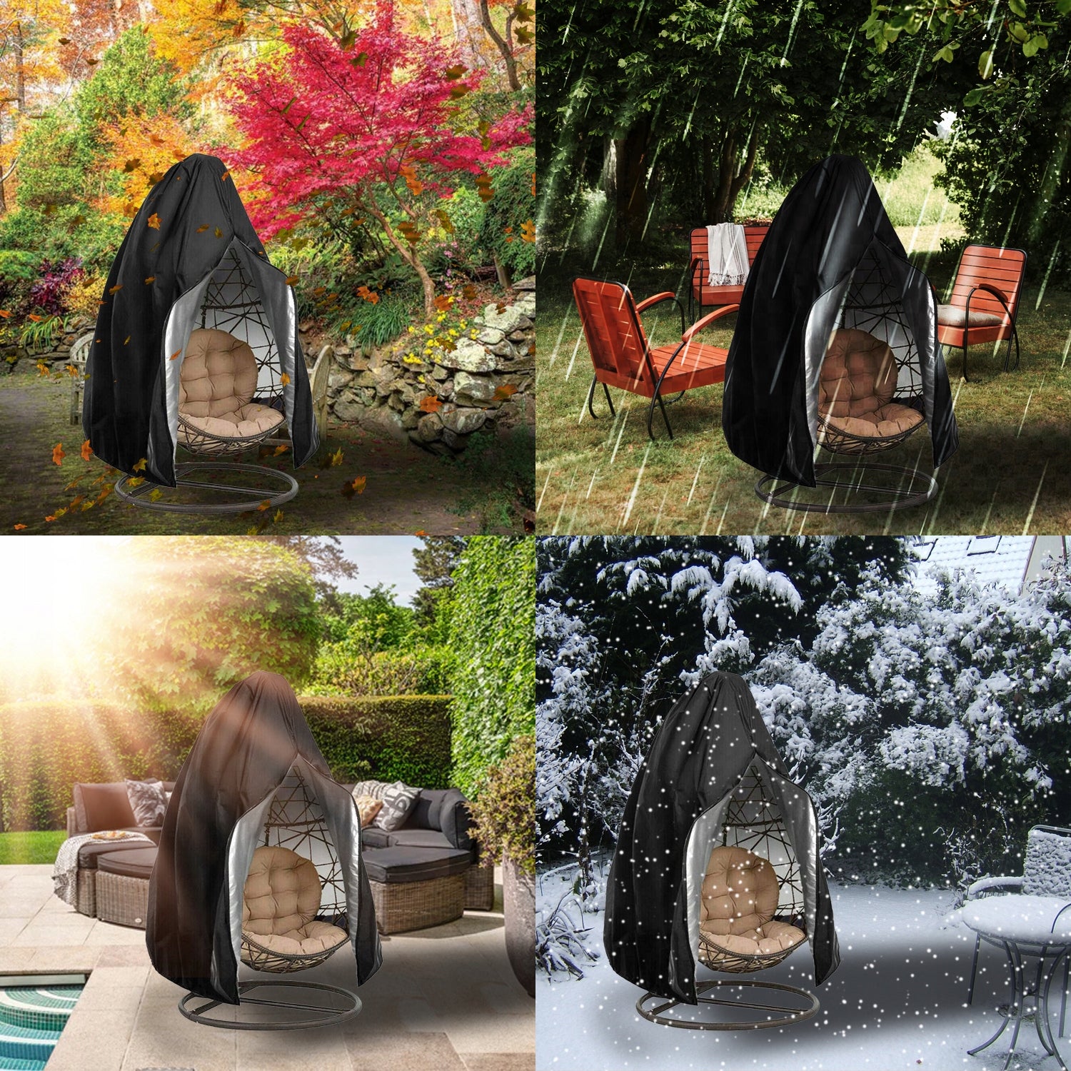 High Quality UV Resistant Waterproof Hanging Chair Cover Length 190 cm