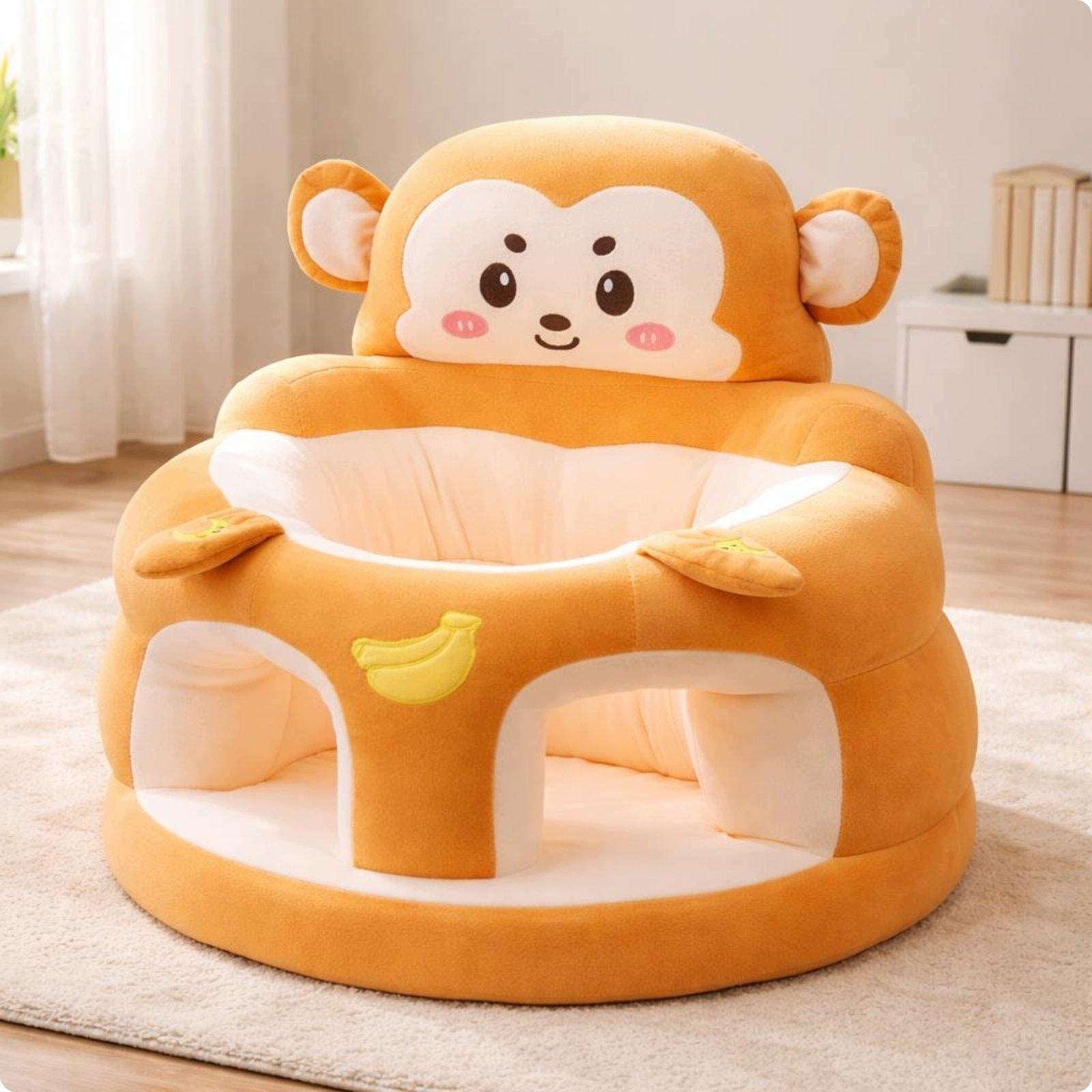 High Resilience Foam Children Support Seat Cushioned Baby Banana Monkey