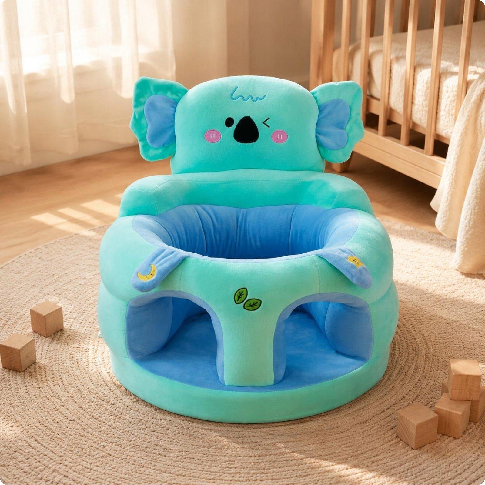 High Resilience Foam Children Support Seat Cushioned Baby Green Koala