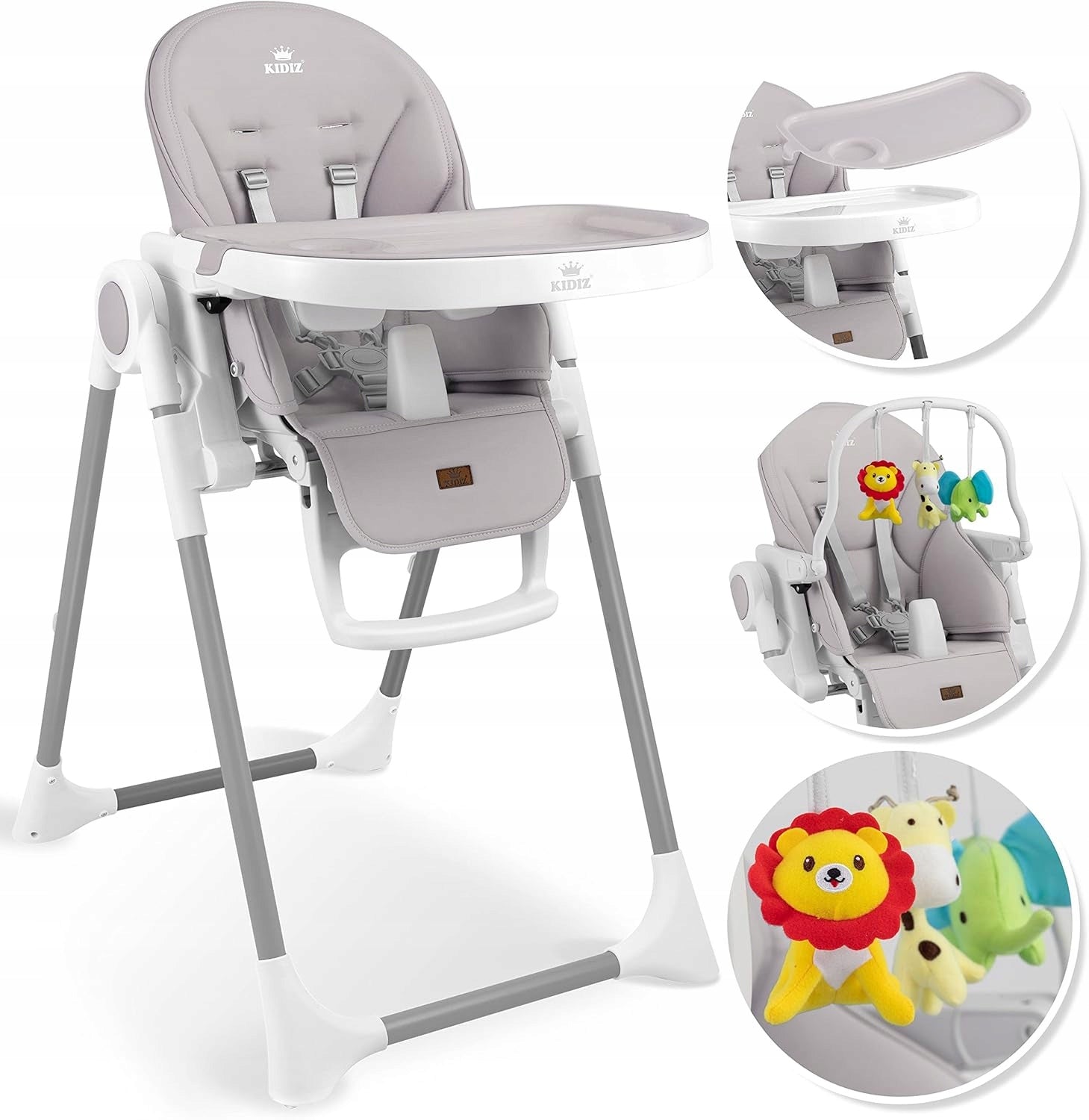 High chair infants 3in1 high with play headband adjustable