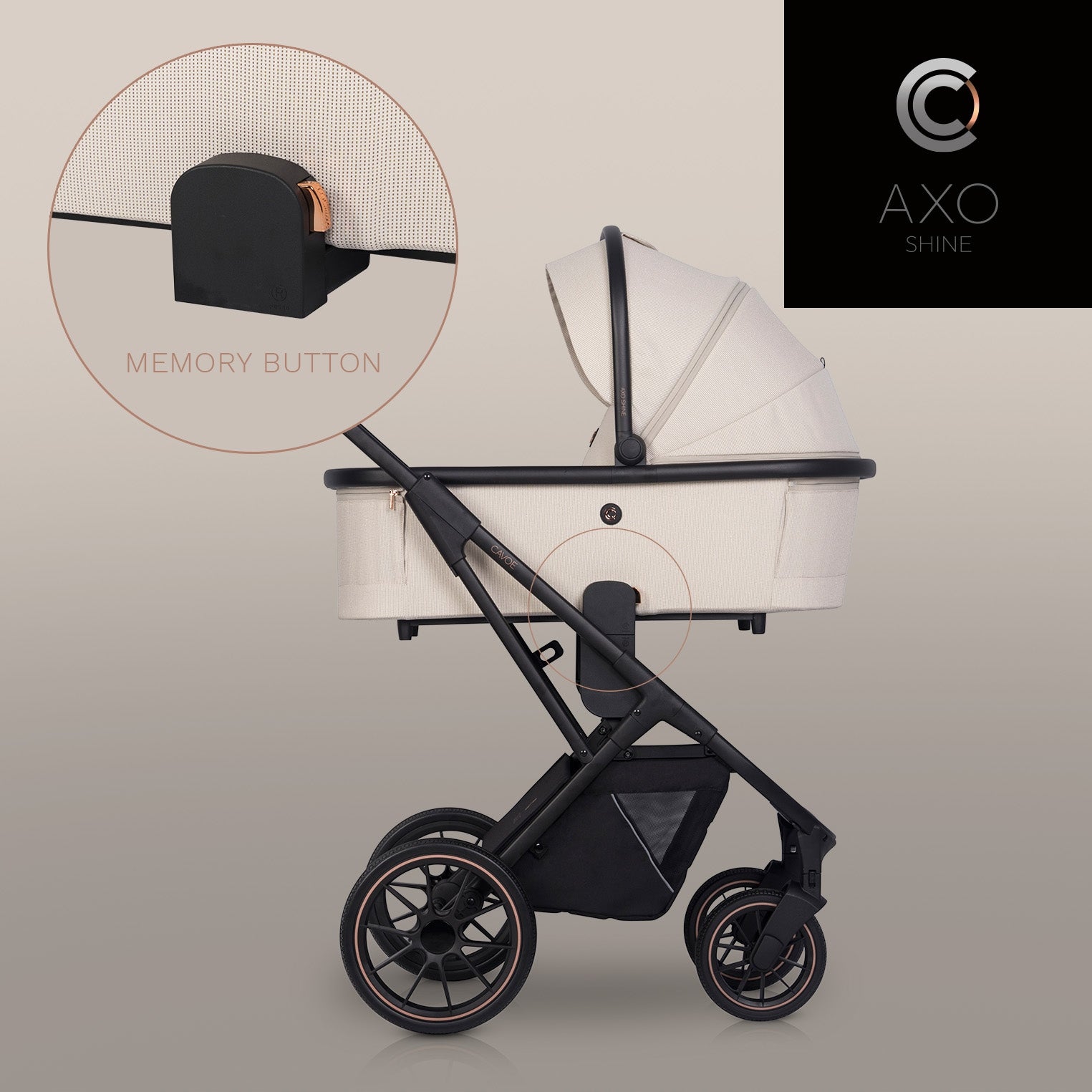 High gondola for the CAVOE AXO SHINE stroller 22kg LIGHT Packaging status original