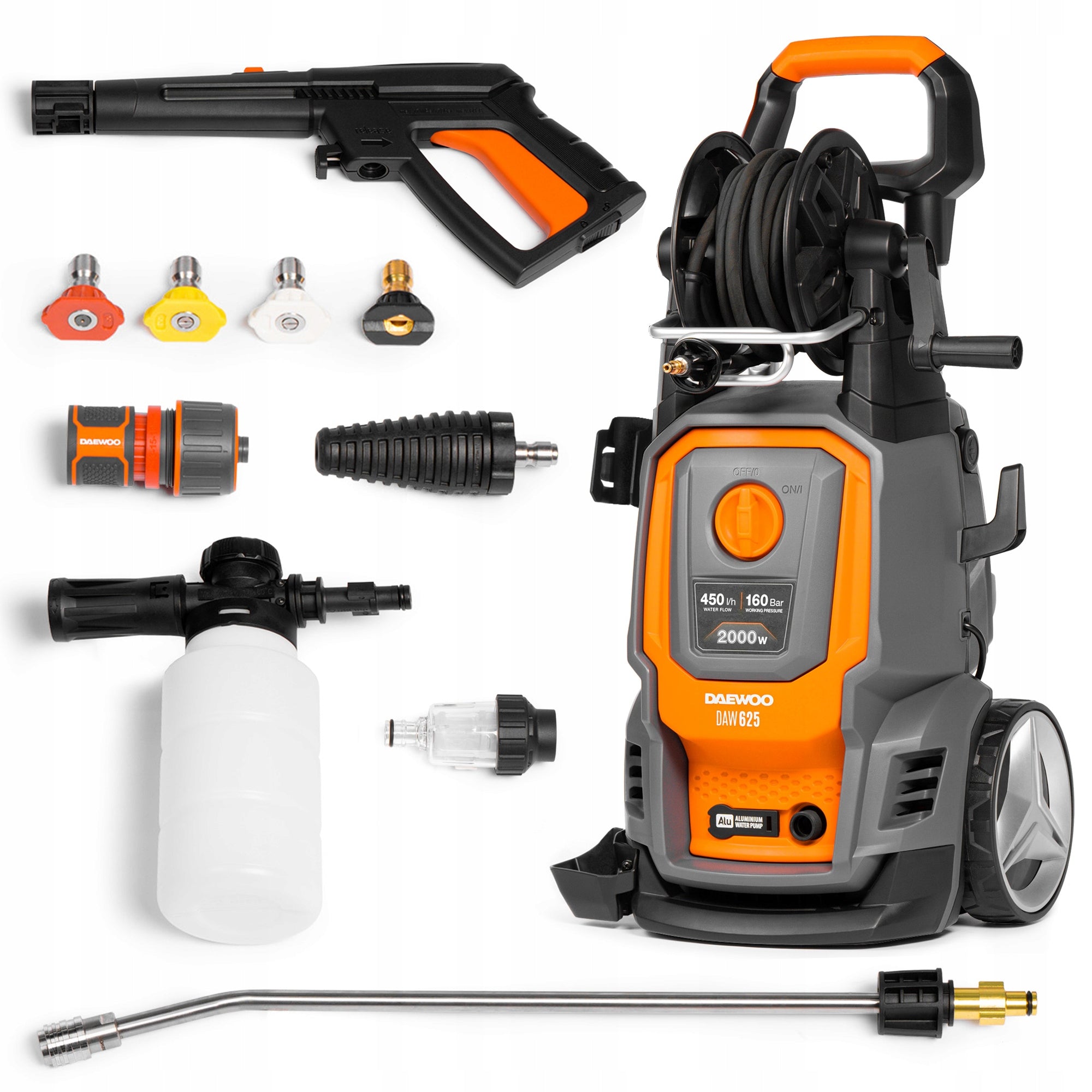 High pressure washer DAEWOO DAW 625 2000W 160 bar 450 l/h NOZZLE SET
