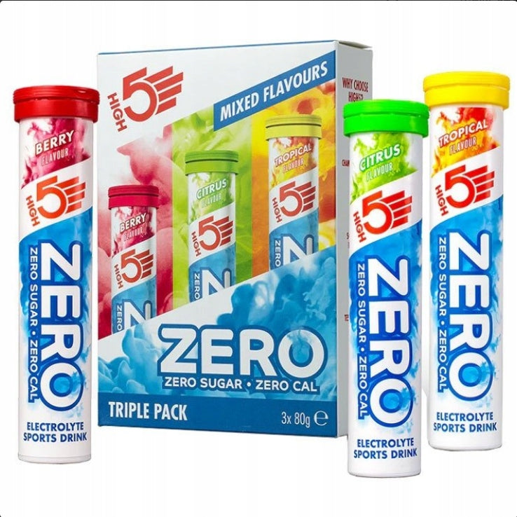 High5 Set of electrolyte drinks blueberry, citrus, tropical