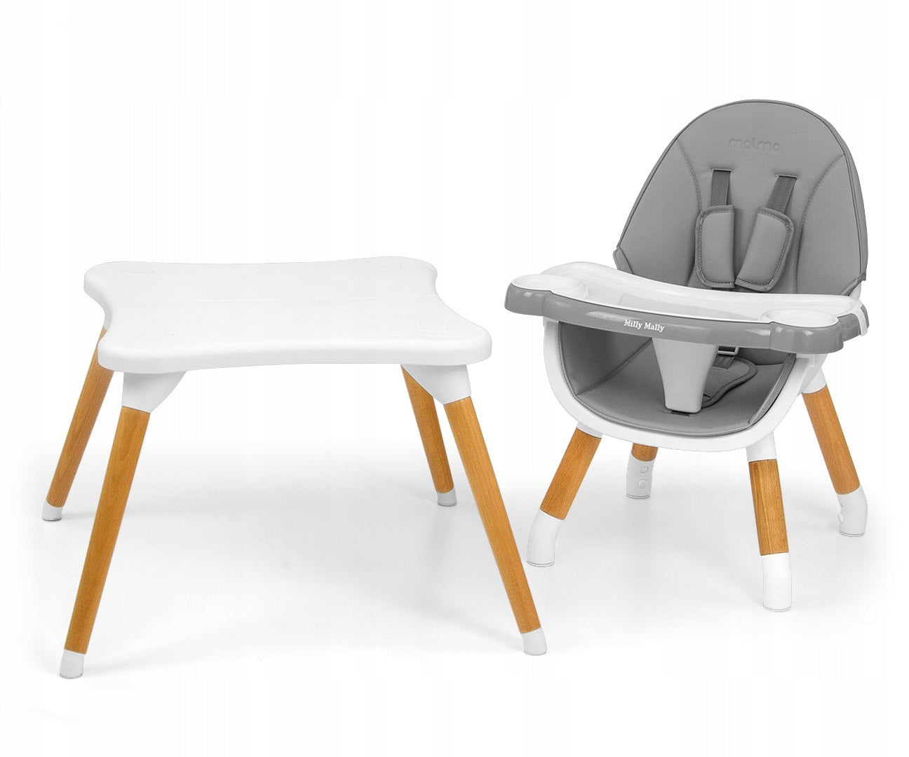 Highchair 2in1 Malmo Grey Manufacturer code 5901761127454