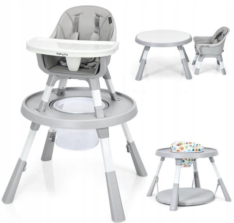 Highchair 6in1 table activity center Costway grey