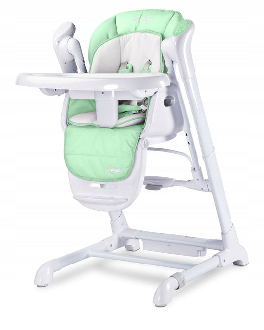 Highchair Caretero INDIGO with recliner function, swing +6msc - MINT