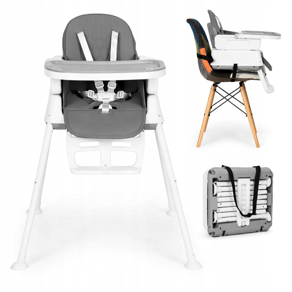 Highchair Child Feeding Seat 3in1 Folding With Safety Belts