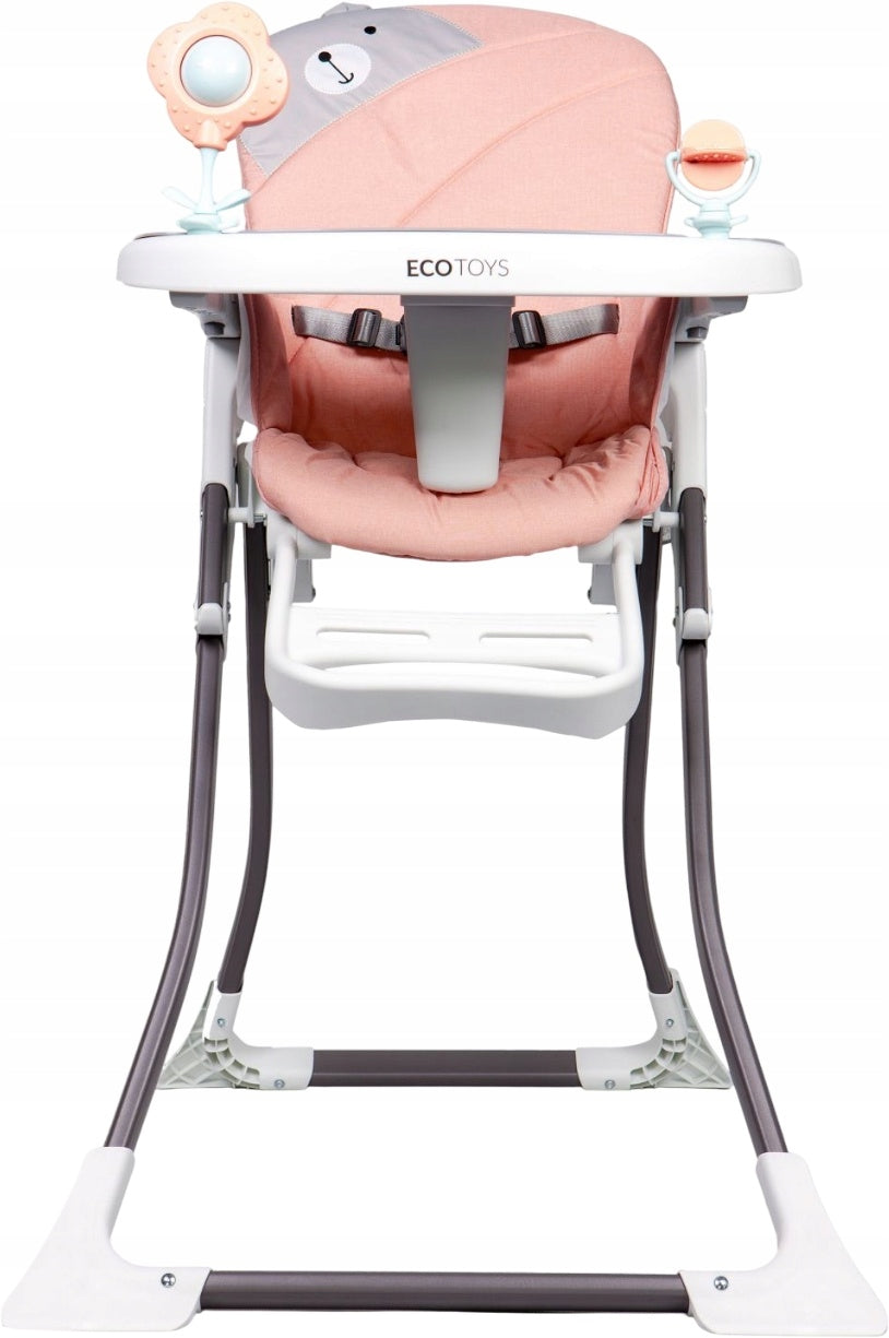 Highchair EcoToys Folding Seat up to 15 kg Bear Pink Manufacturer code 5903089066163