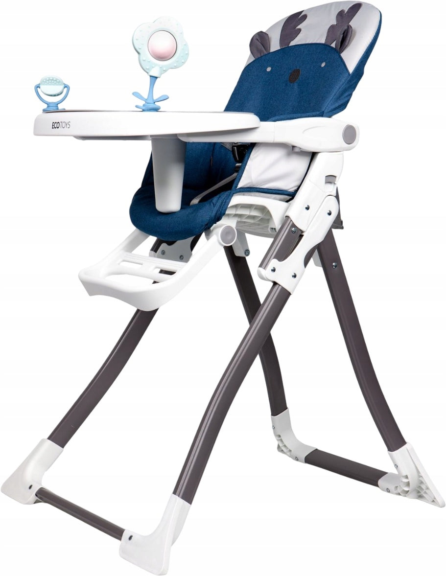 Highchair EcoToys Folding Seat up to 15 kg Reindeer Blue