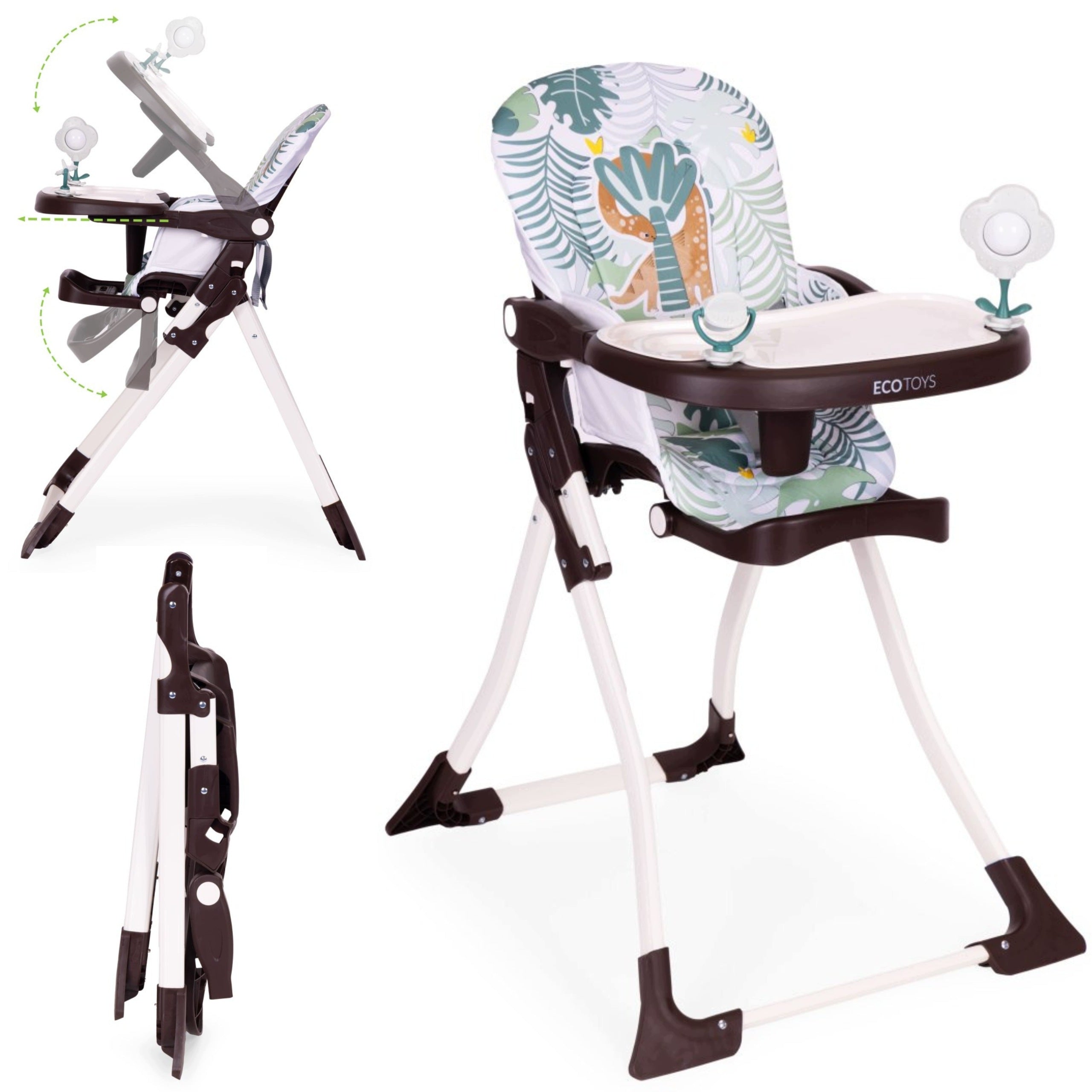 Highchair Feeding Child Seat 6-36 Month. Folding + Toys