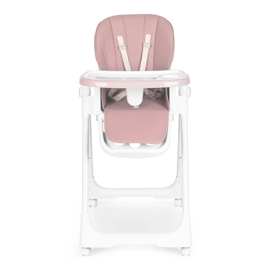 Highchair Feeding Seat Adjustable Straps Double Tray Manufacturer code Stabilna metalowa konstrukcja Kółka z blokadą