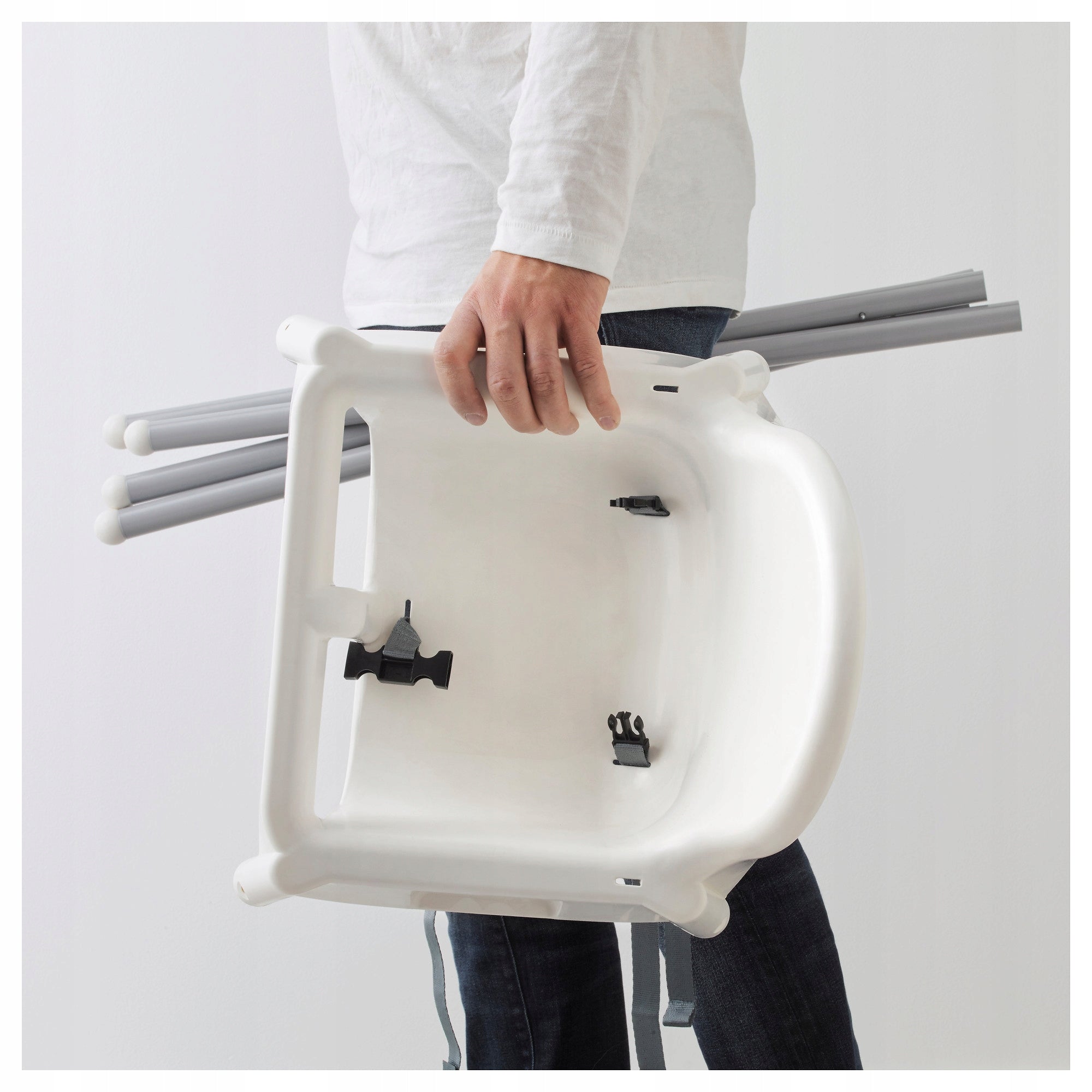 Highchair Ikea 90 x 56 x 62 cm Tray Seat Belts Color white