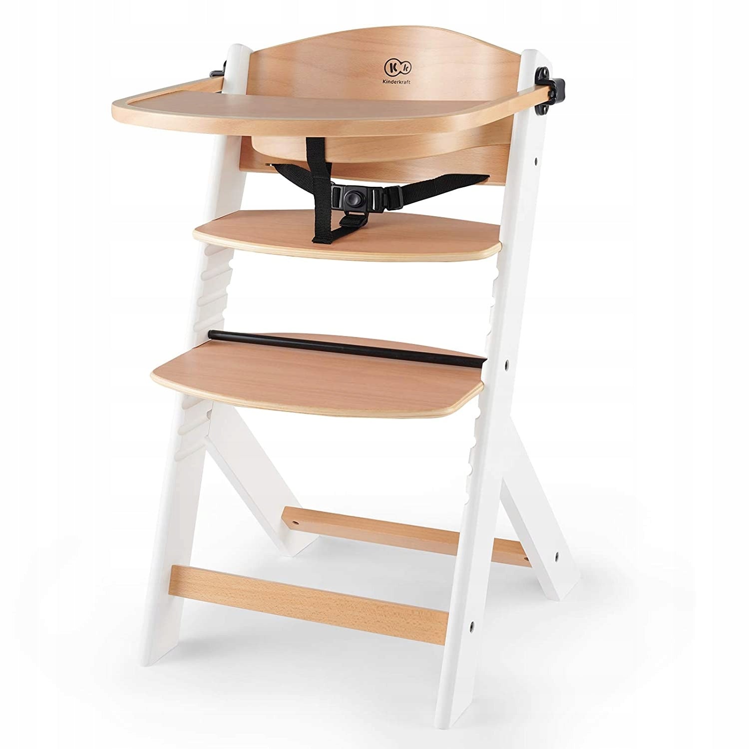 Highchair Kinderkraft Enock Natur Color white shades of brown and beige