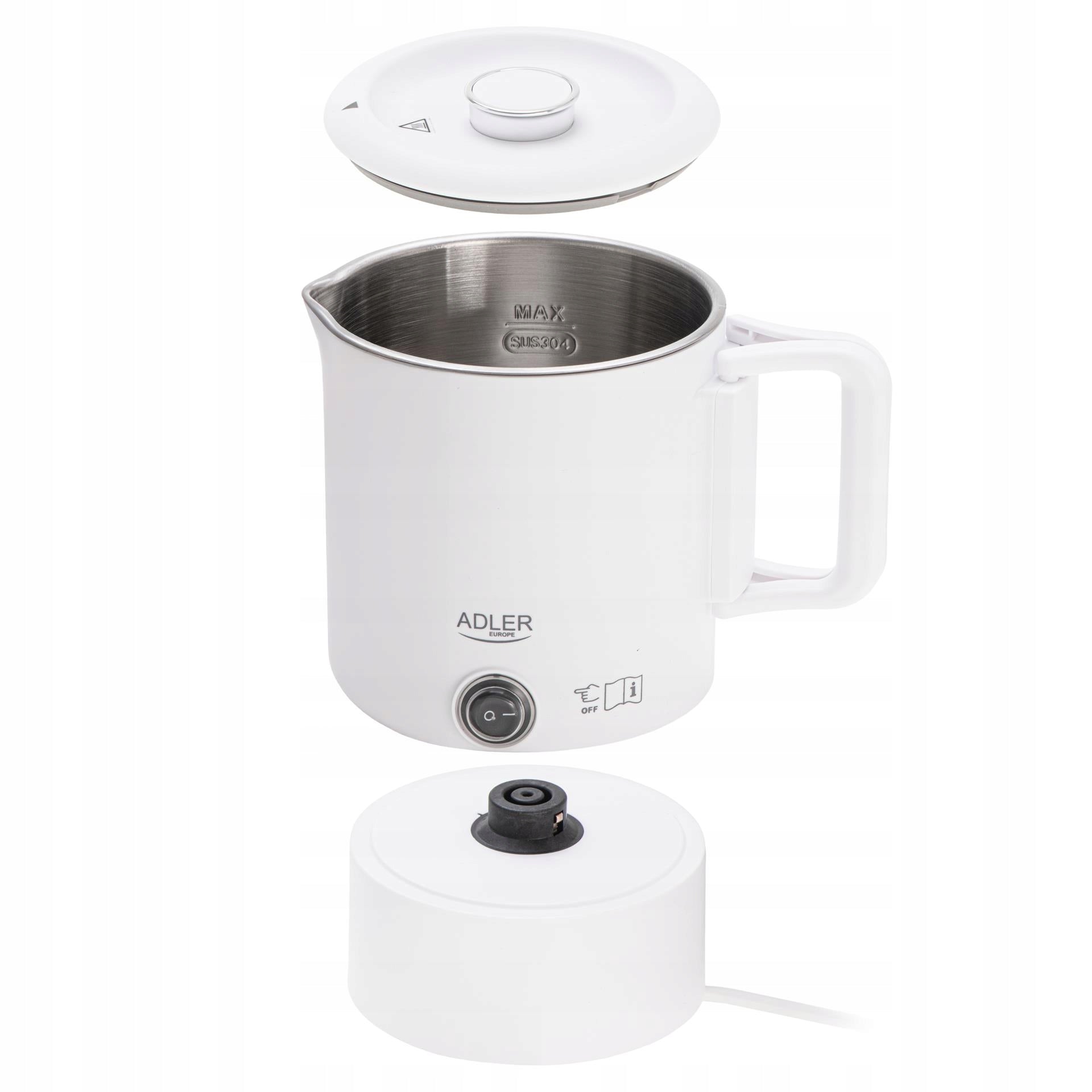 Hiking Kettle 0.8L Folding Double Walls Flat Heater Adler Capacity 0.8 l