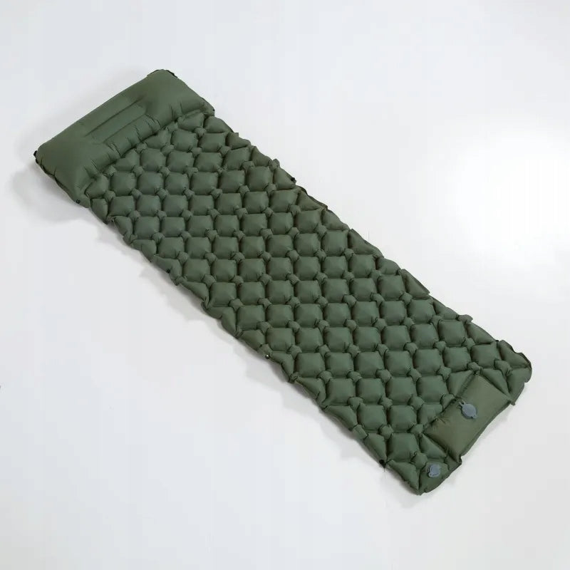 Hiking Mattress Trekking Inflatable with Pump - MILITARY GREEN Packaging status original