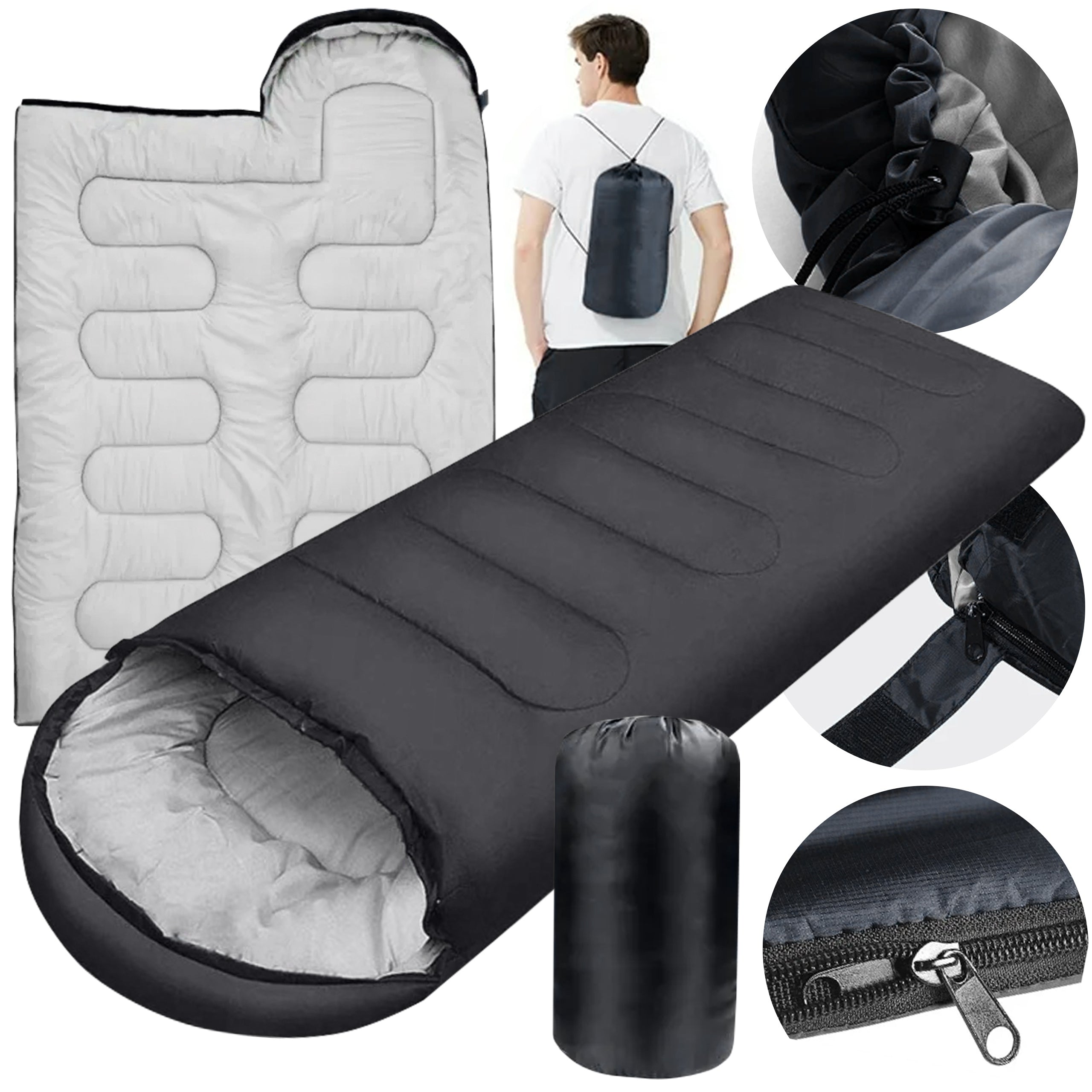 Hiking Sleeping Bag Quilt Lightweight 210x70 cm Down Mummy Assorted Colors Packaging status original