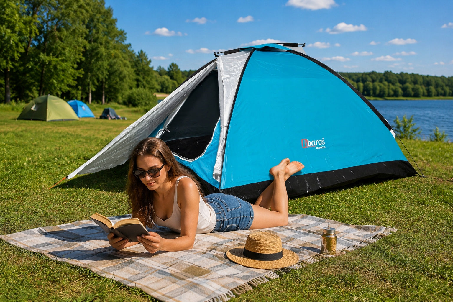 Hiking Tent 4 Person Camping UV30+ Tropical Waterproof Brand AbarQs