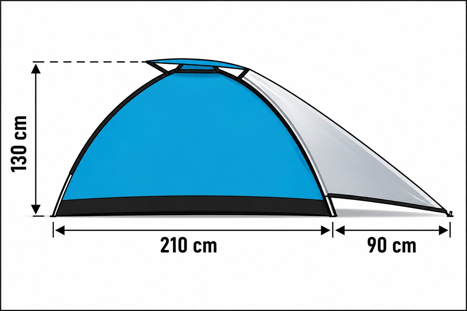 Hiking Tent 4 Person Camping UV30+ Tropical Waterproof Number of people 4