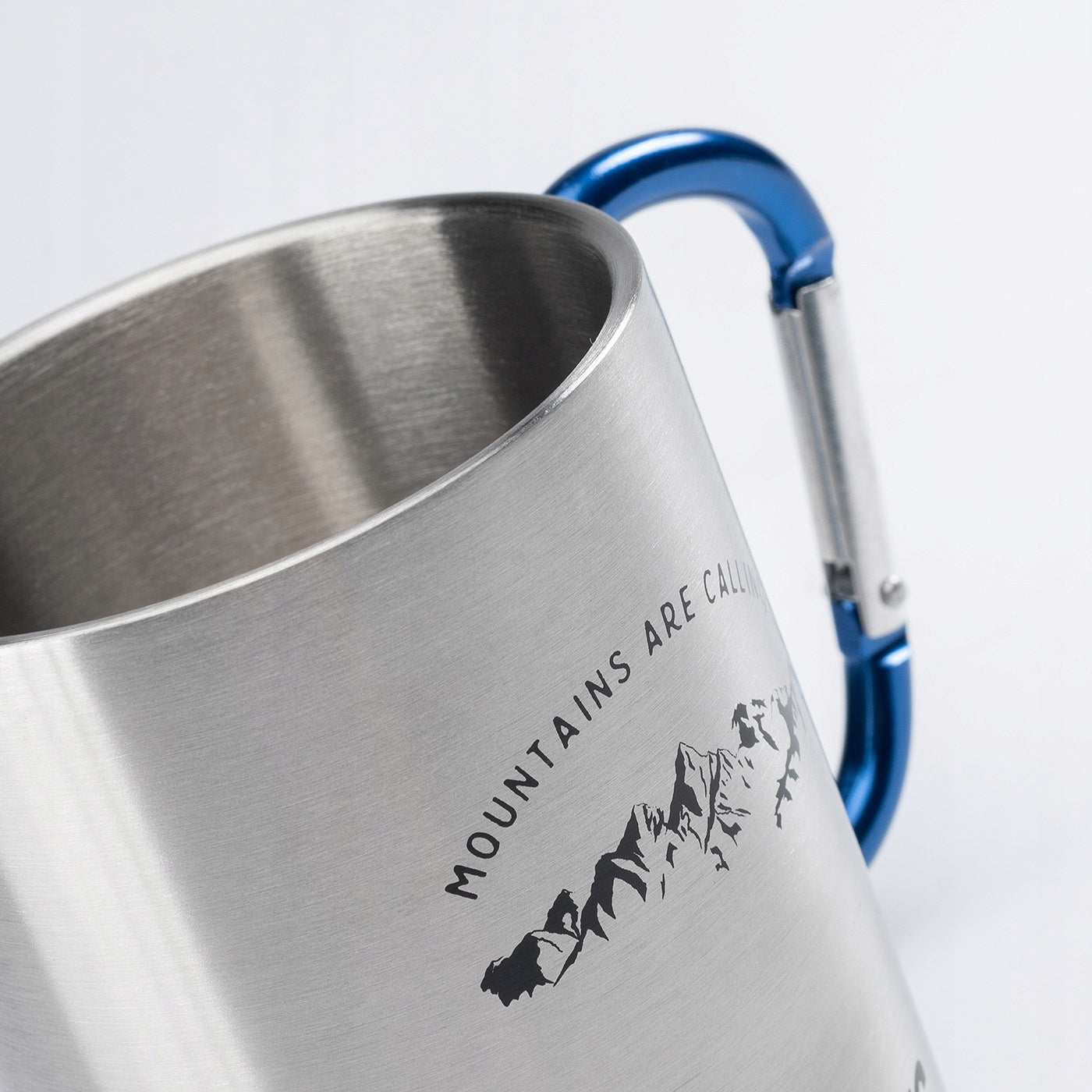 Hiking mug Hi-Tec 300 ml Mountains are calling blue Packaging status original