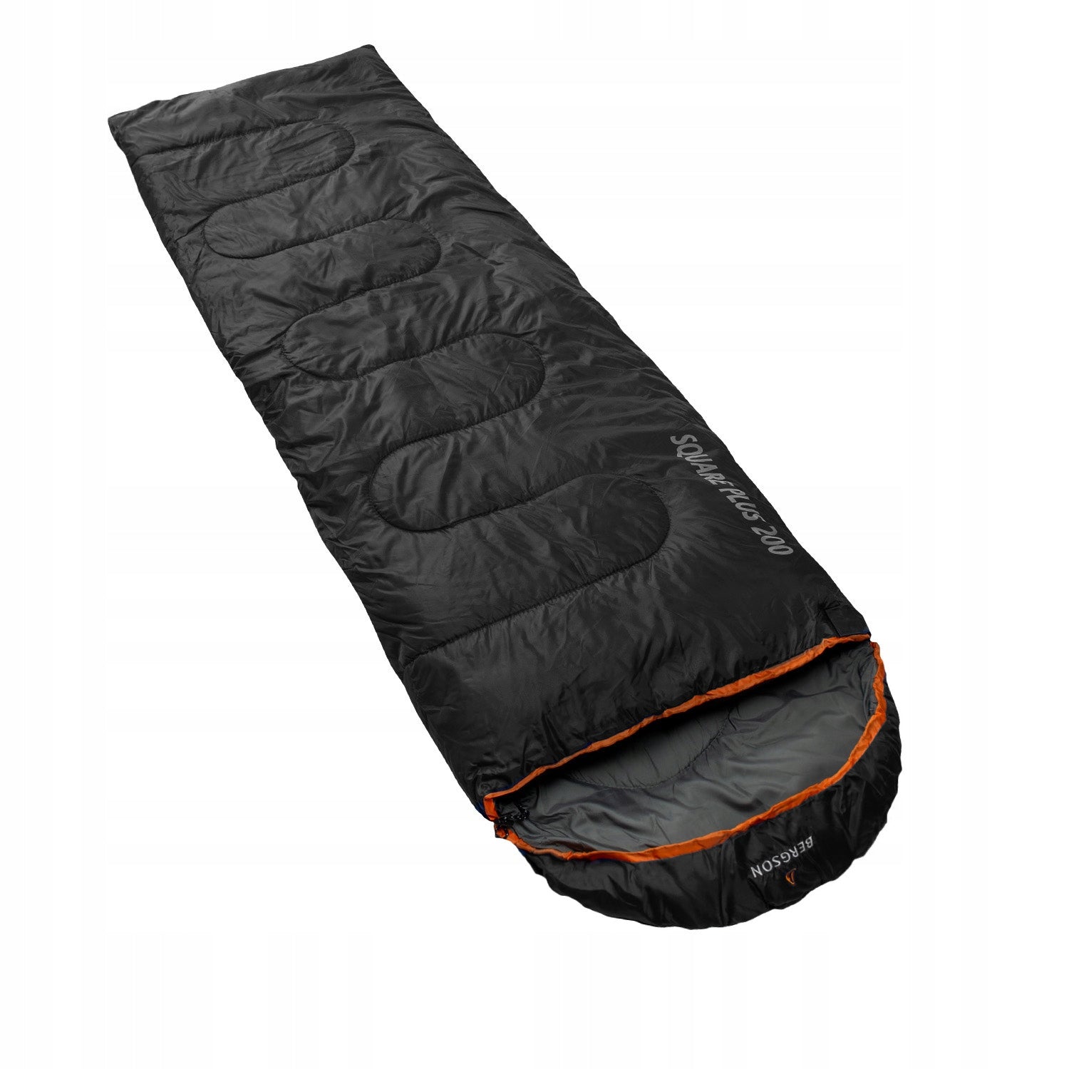 Hiking sleeping bag black SQUARE PLUS 200 One Size Packaging status original