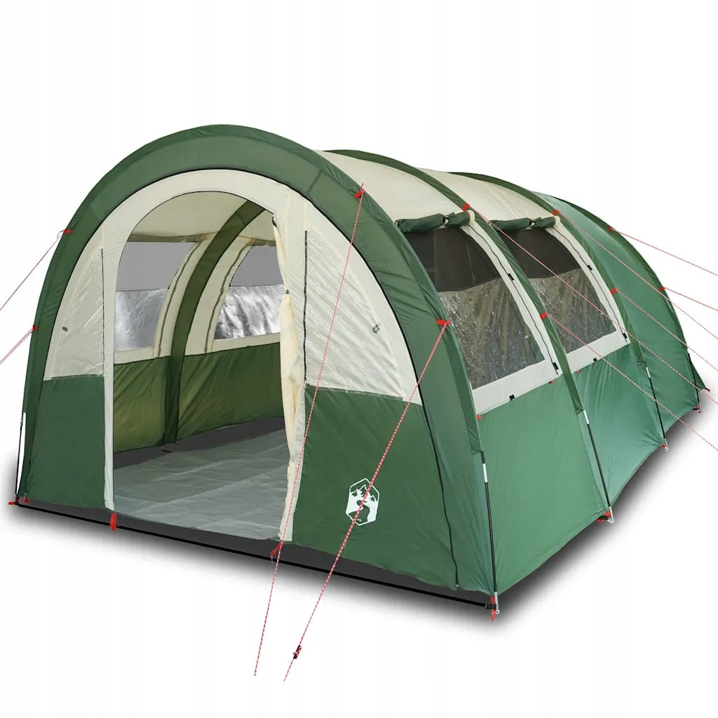 Hiking tent, 4-person, tunnel, green, waterproof