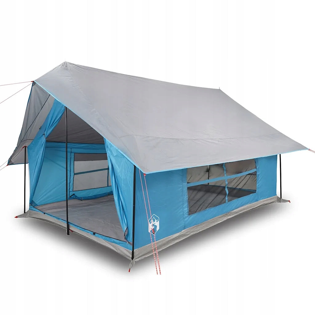 Hiking tent, 5-person, blue, waterproof