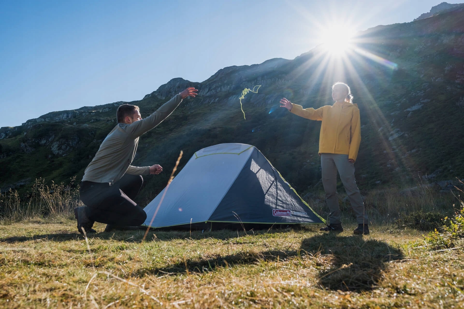Hiking tent Bedrock 2 grey Coleman Color green