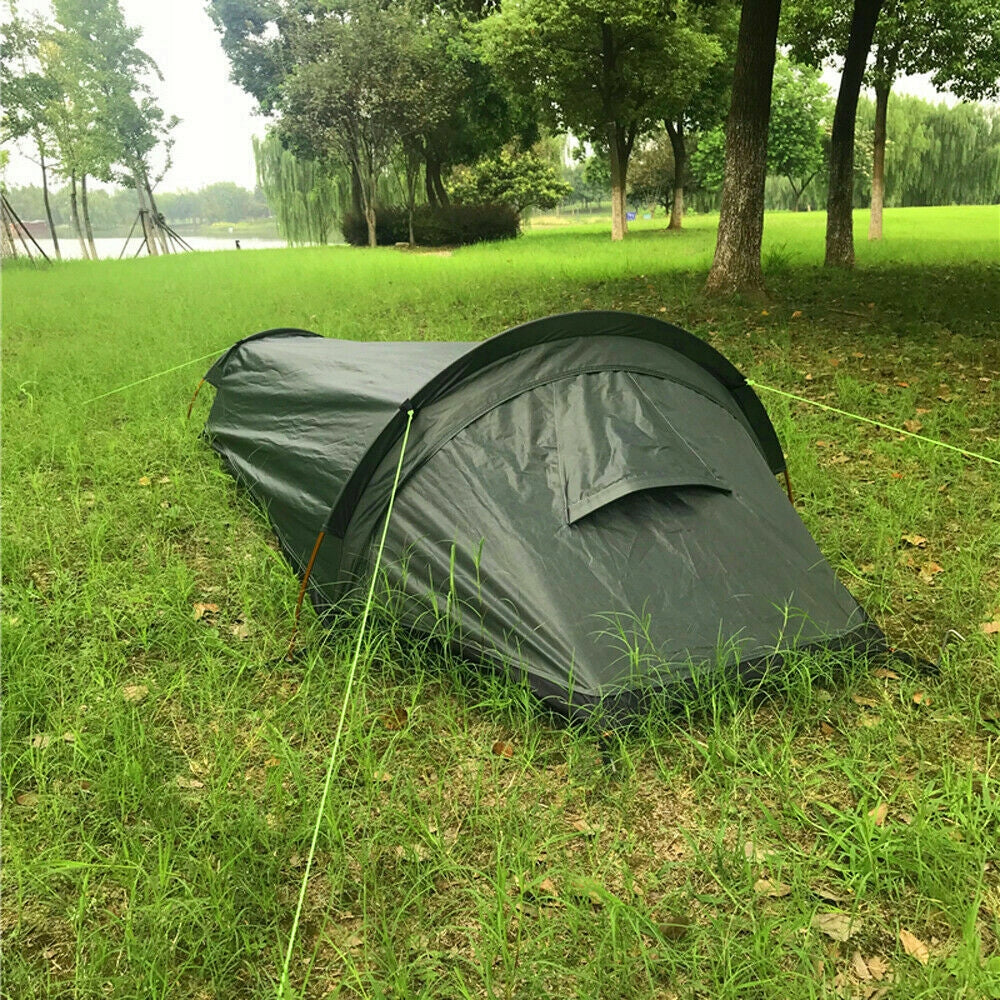 Hiking tent green 1-person waterproof 2000 mm
