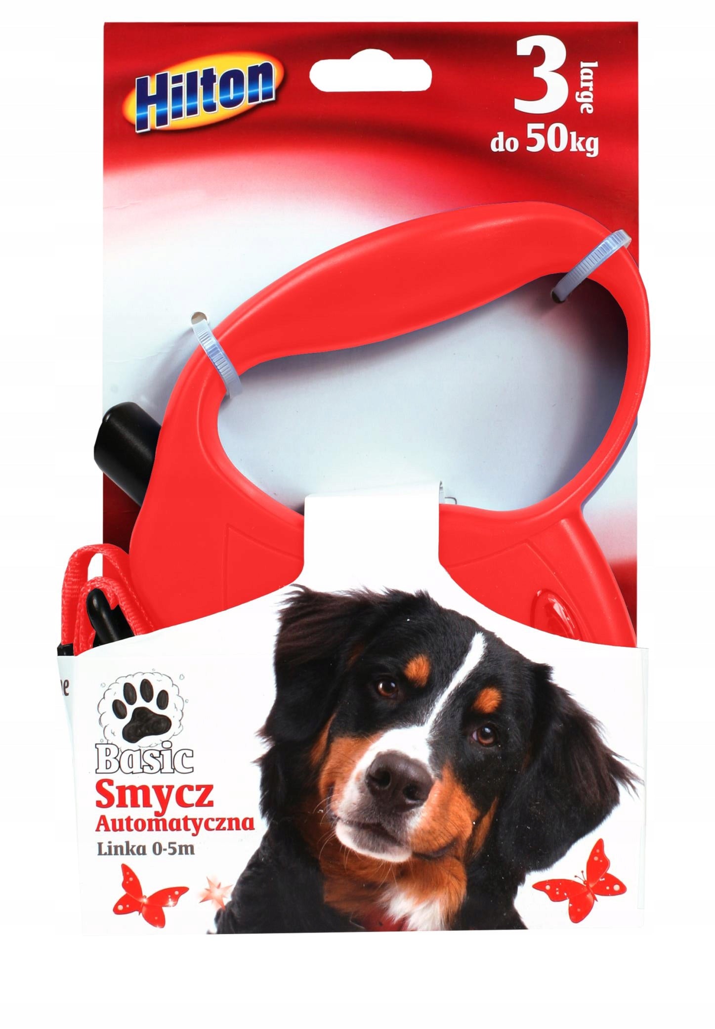 Hilton Basic 3 Rope Lanyard 5m for Large Dogs up to 50kg Convenient 3 COLORS Trade name HILTON BASIC 3 SMYCZ AUTOMATYCZNA