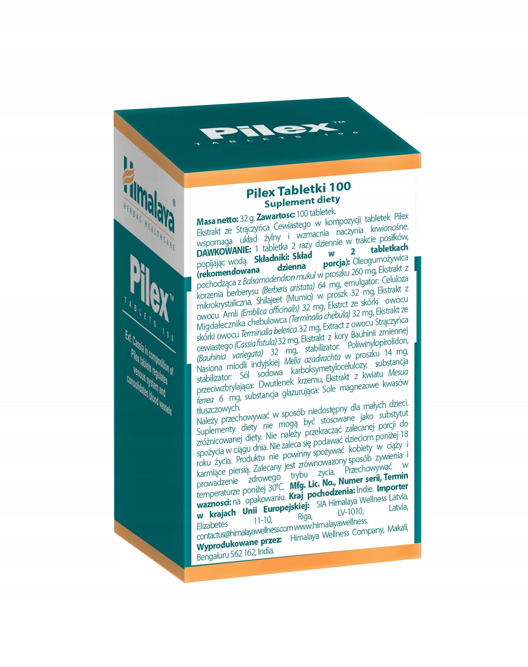 Himalaya Pilex hemorrhoids varicose veins 100 tabl 3 pcs Brand Himalaya