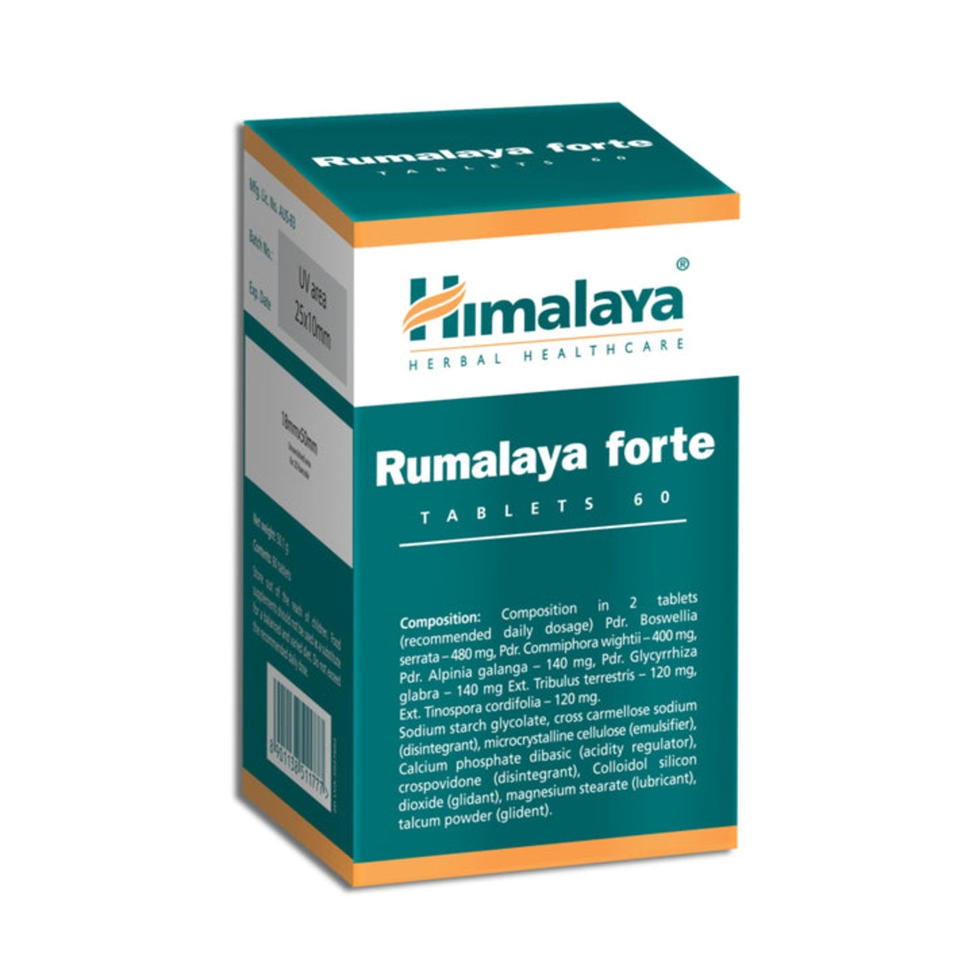 Himalaya Rumalaya Forte Herbal Supplement Healthy Joints and Bones 60 Tab. Brand Himalaya