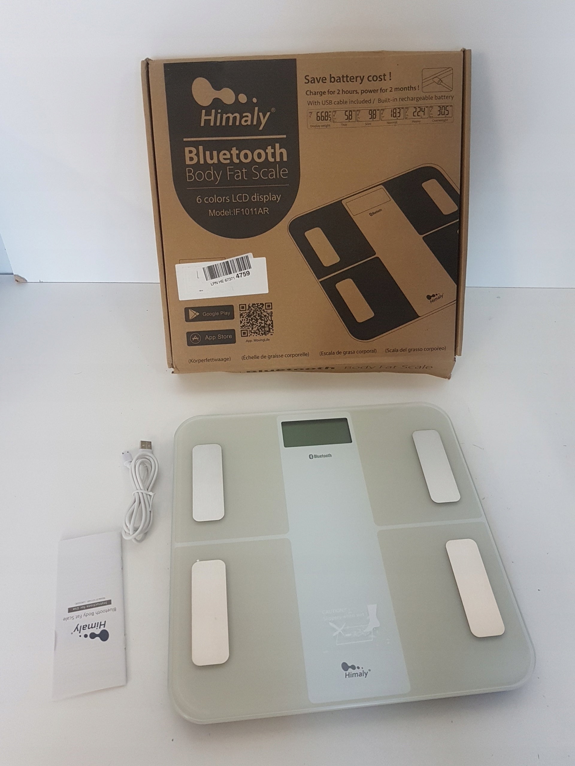Himaly IF1011AR Bathroom scale smart BMI EAN (GTIN) 6921761138235