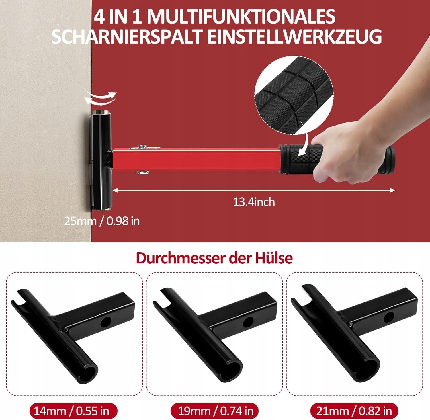 Hinge Adjustment Wrench 4in1 Rubber Handle Durable Steel 14-25mm Number of items in the set 1