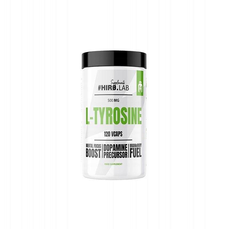 Hiro Lab L-Tyrosine 500mg 120 kaps. tyrosine concentration energy mood