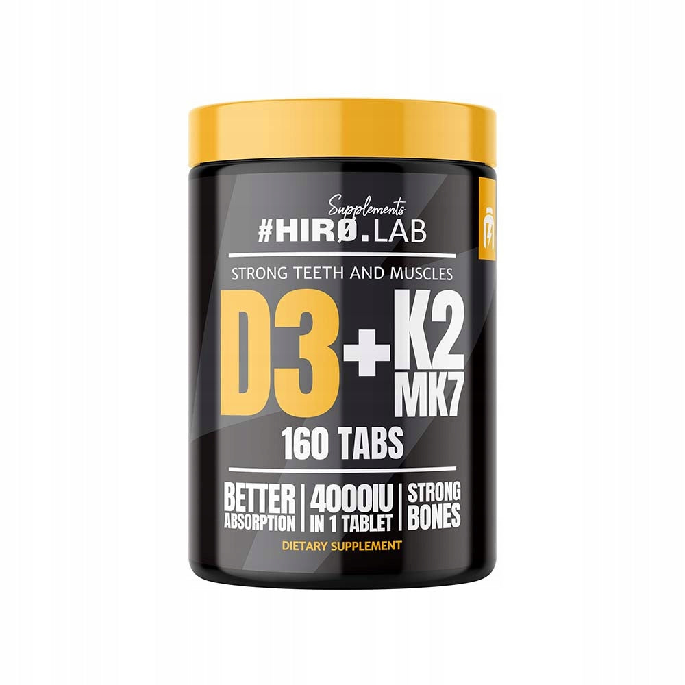 Hiro Lab Vitamin D3 4000 IU K2 MK7 160 tablets bone resistance heart Medical device no