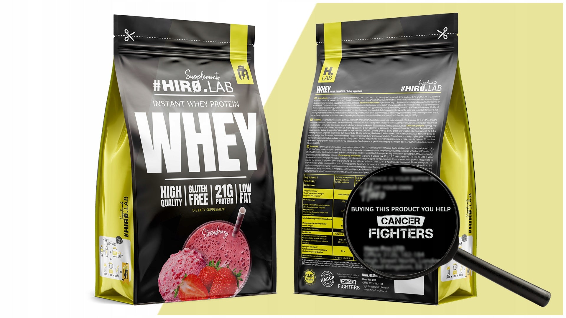 Hiro Lab Whey Protein 2000g Whey Protein WPC Concentrate Strawberry Expiration date at least six months from the date of purchase